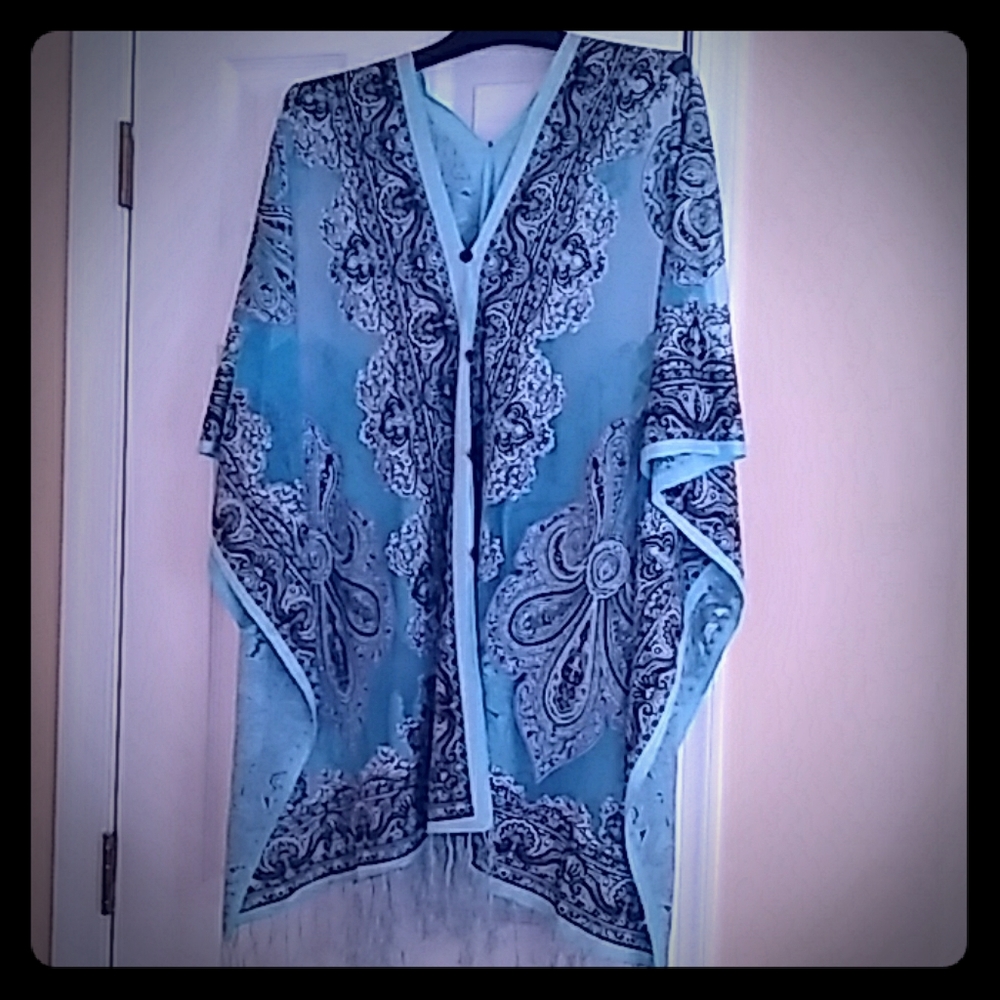 Sky Blue Poncho
